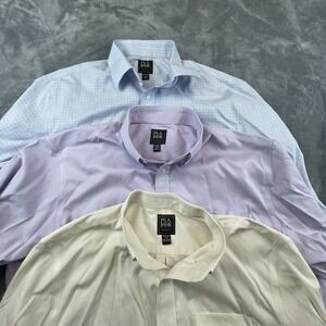 Jos A Bank Traveler Lot Of 3 Shirts Bundle Mens 17-35/36